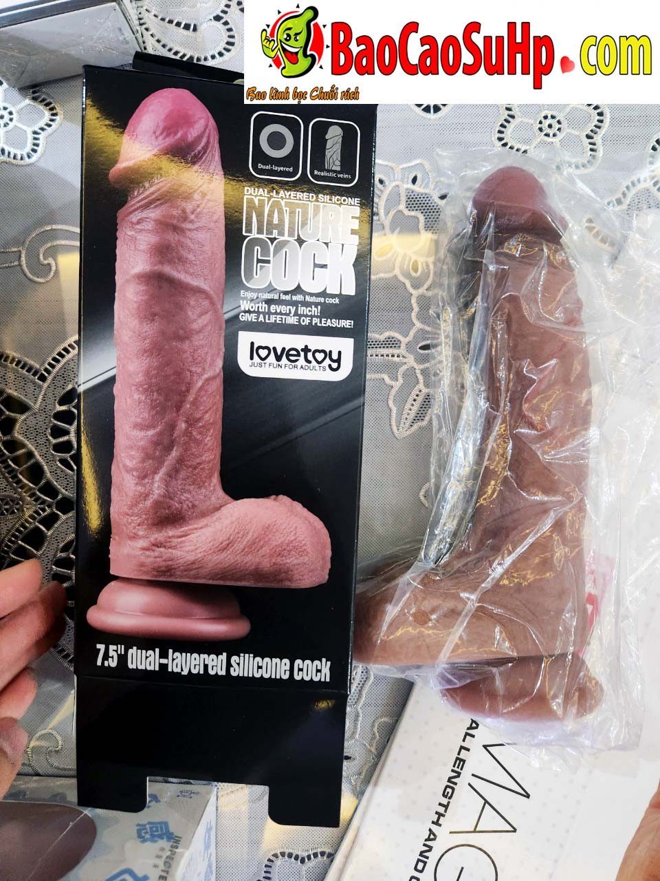 Lovetoy 3D Silicone 2 Lớp Tĩnh Mạch Đặc Biệt Cock LV411042