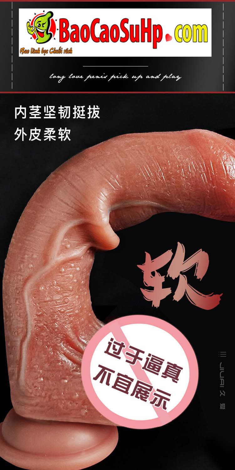 dương vật silicone lulupi mềm mại jiuai cao cấp bao quy đầu siêu thực