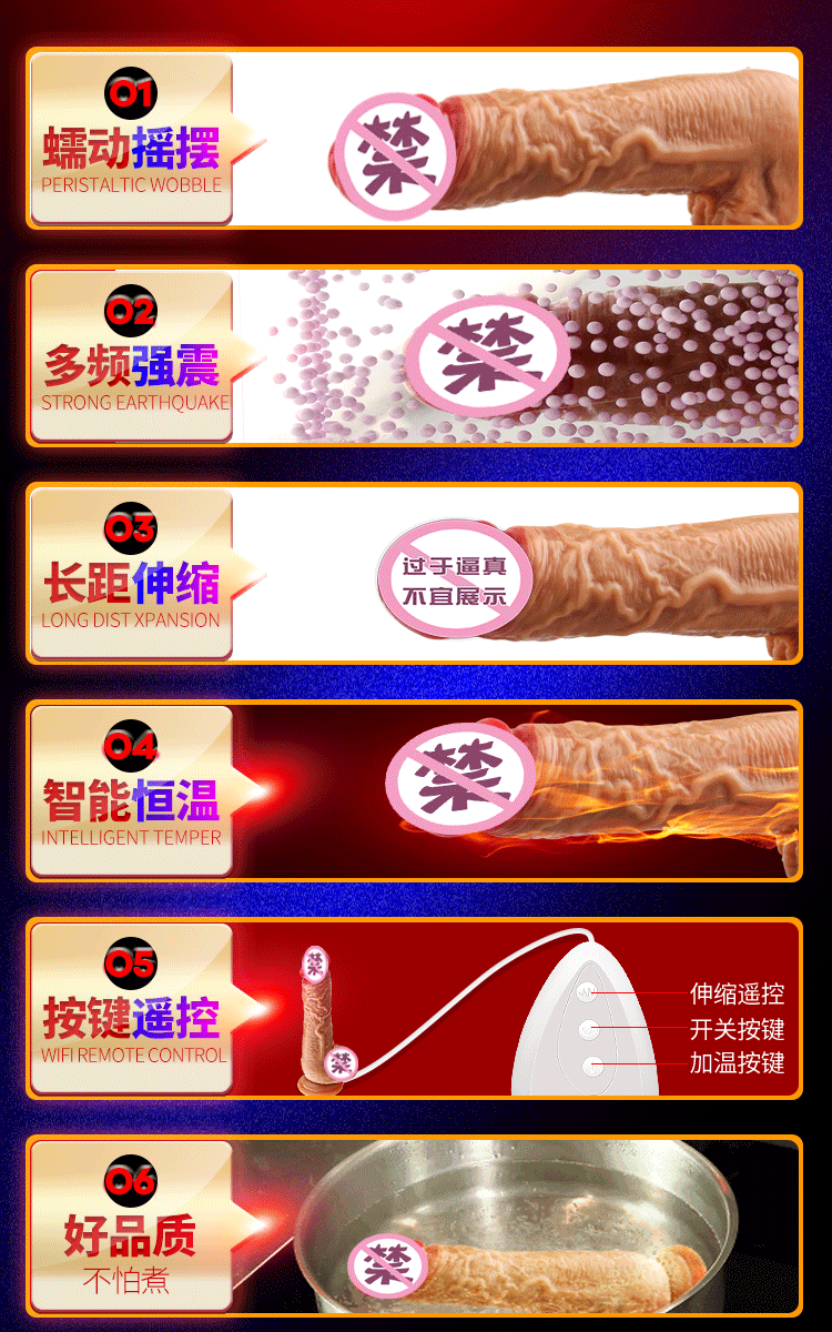 Dương vật đóng đất Conal rung xoay tăng cực khoái sướng mê