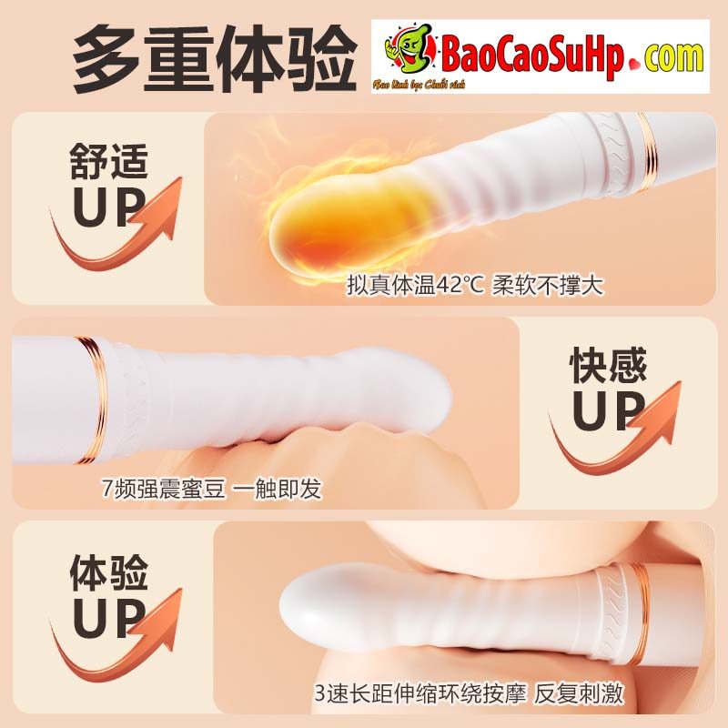 Dương vật đóng đất Mizzzee Streamer White thụt tự động