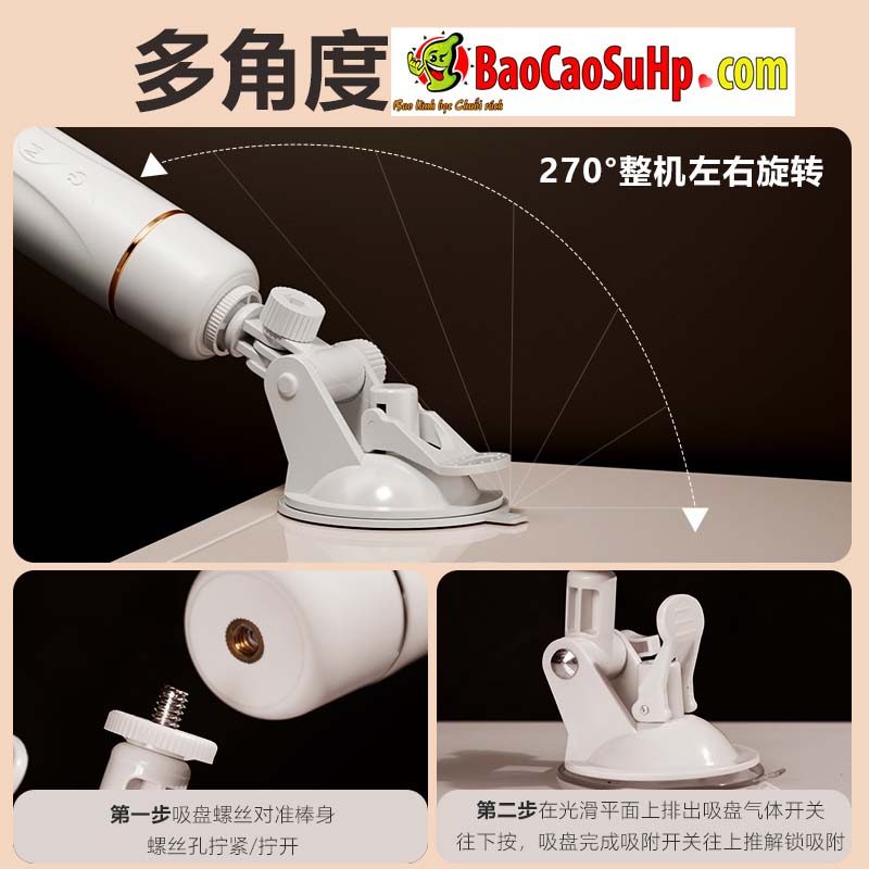Dương vật đóng đất Mizzzee Streamer White thụt tự động