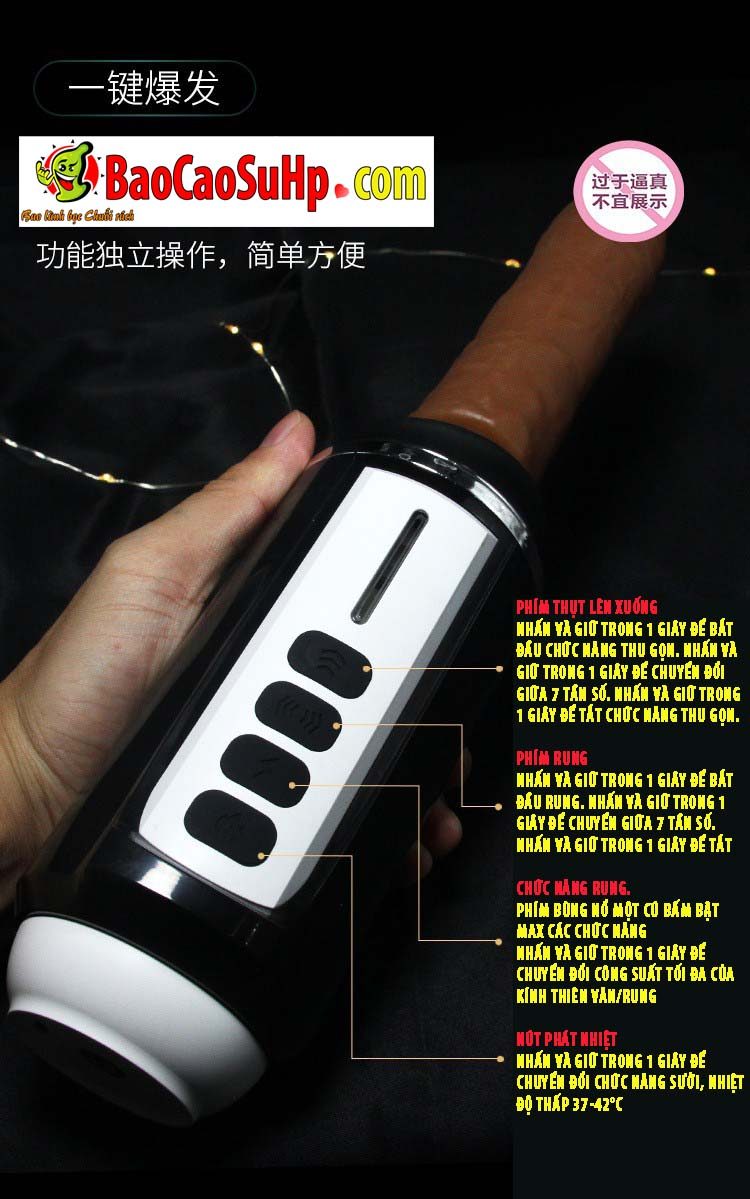 Dương vật giả súng máy DIBE Wolverine thụt nhiệt mạnh