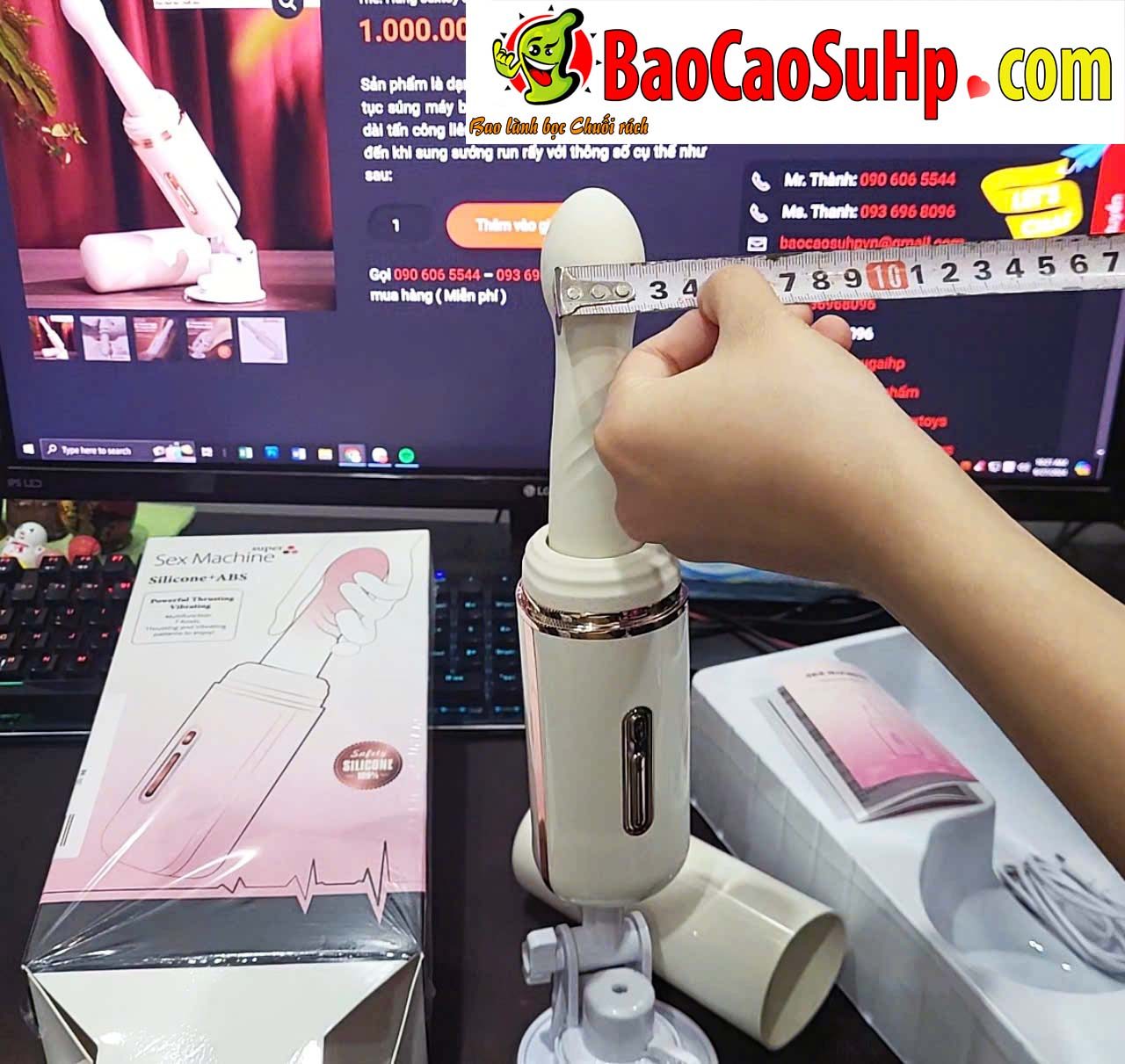 Dương vật súng máy Jiuuy Cannon Steel thụt phát nhiệt – siêu bền, kích thích mạnh