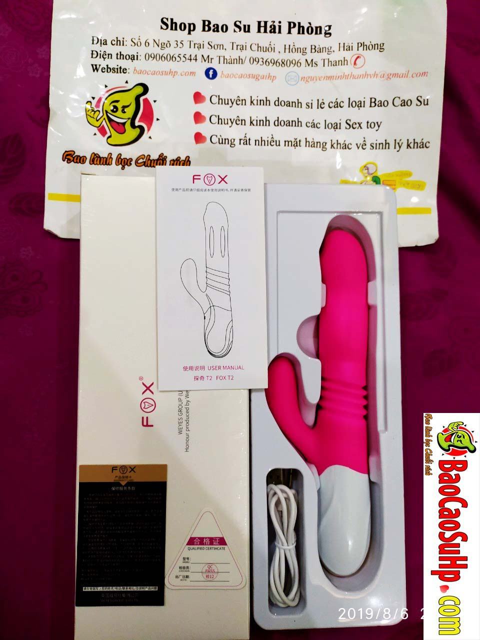 Sextoy dương vật Fox Flame rung thụt cao cấp kích thích mãnh liệt