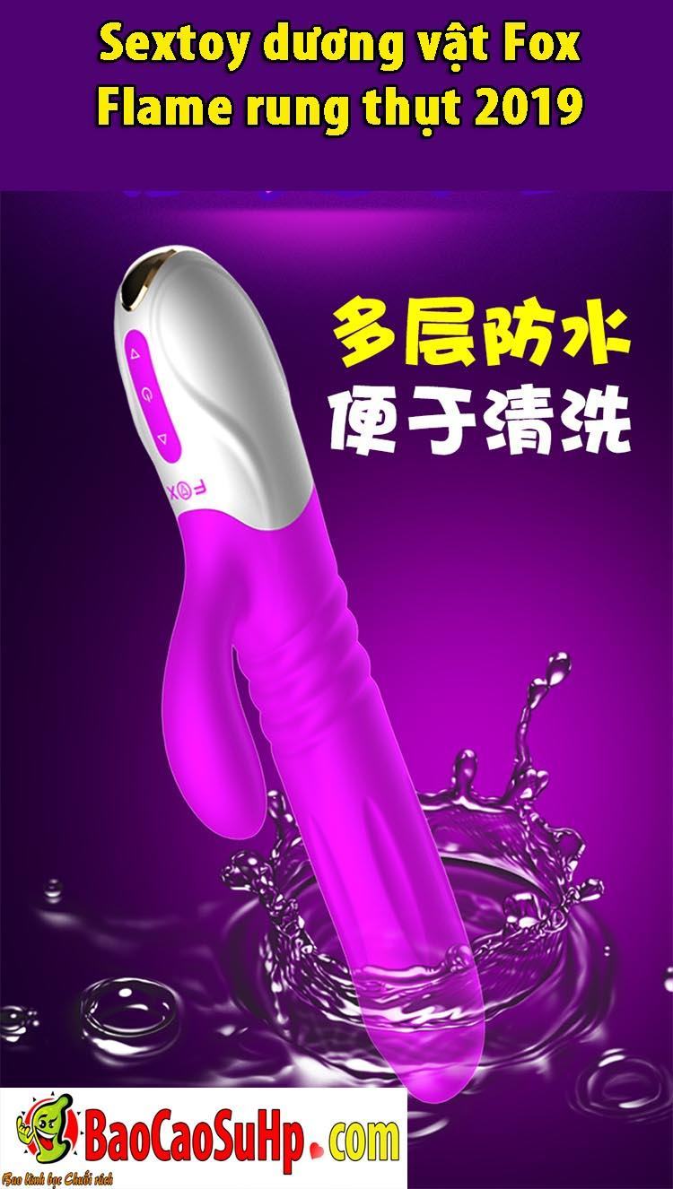 Sextoy dương vật Fox Flame rung thụt cao cấp kích thích mãnh liệt