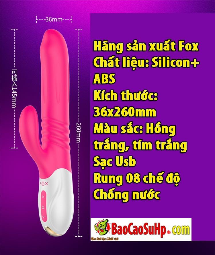 Sextoy dương vật Fox Flame rung thụt cao cấp kích thích mãnh liệt