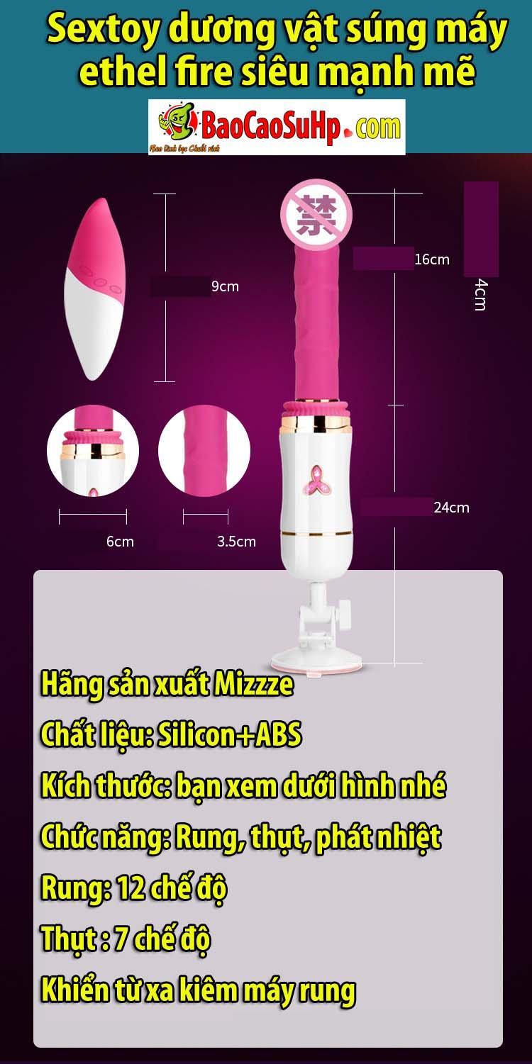 Sextoy súng máy Ethel Fire siêu mạnh mê ly kích thích cực phê