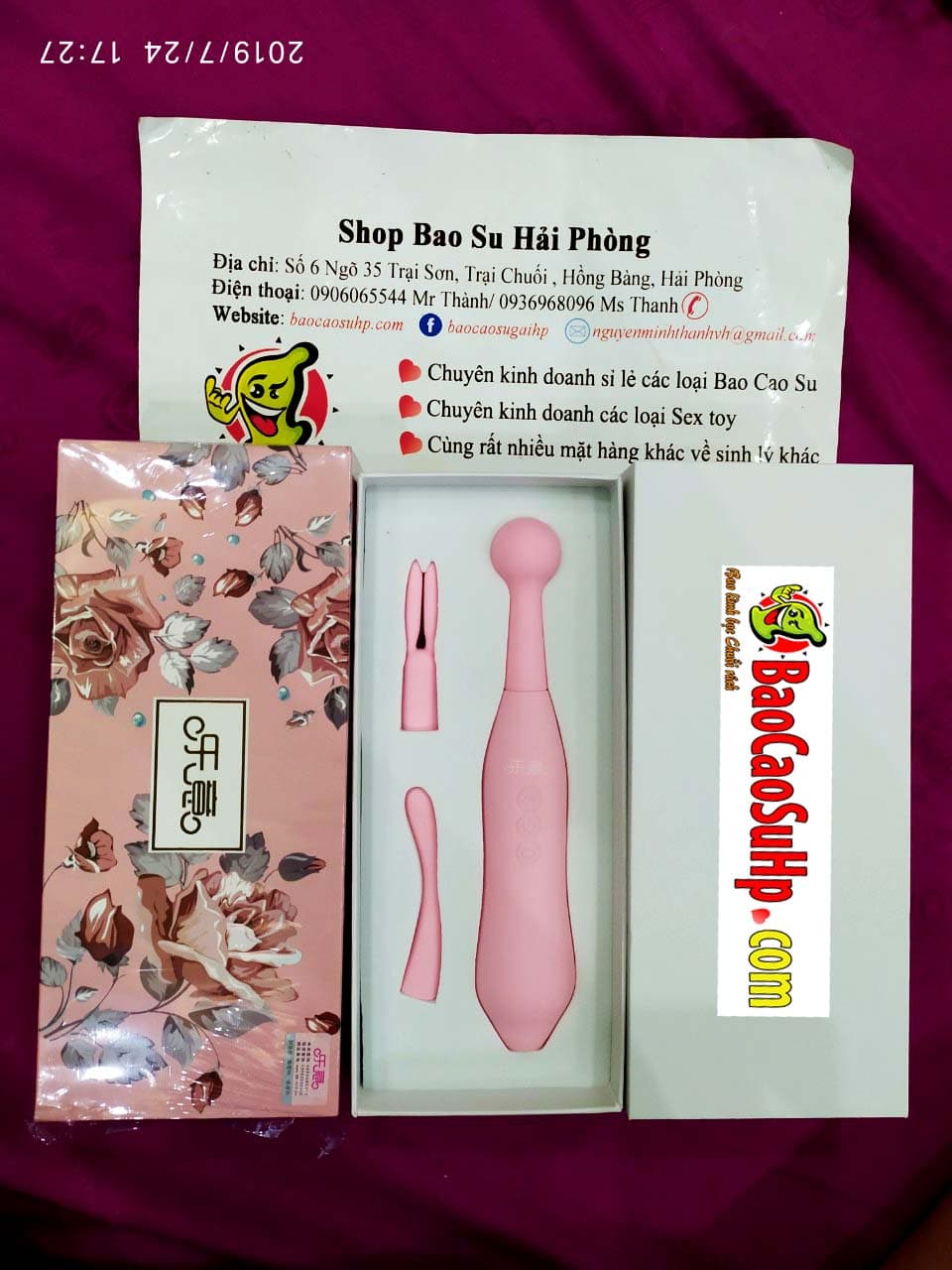 Sextoy kích thích bú mút điểm G Happy time 2 đầu rung nhỏ gọn tinh tế
