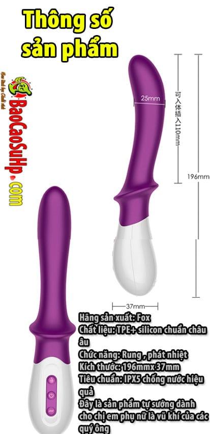 Sextoy dương vật Fox Samurai phát nhiệt rung đa chế độ