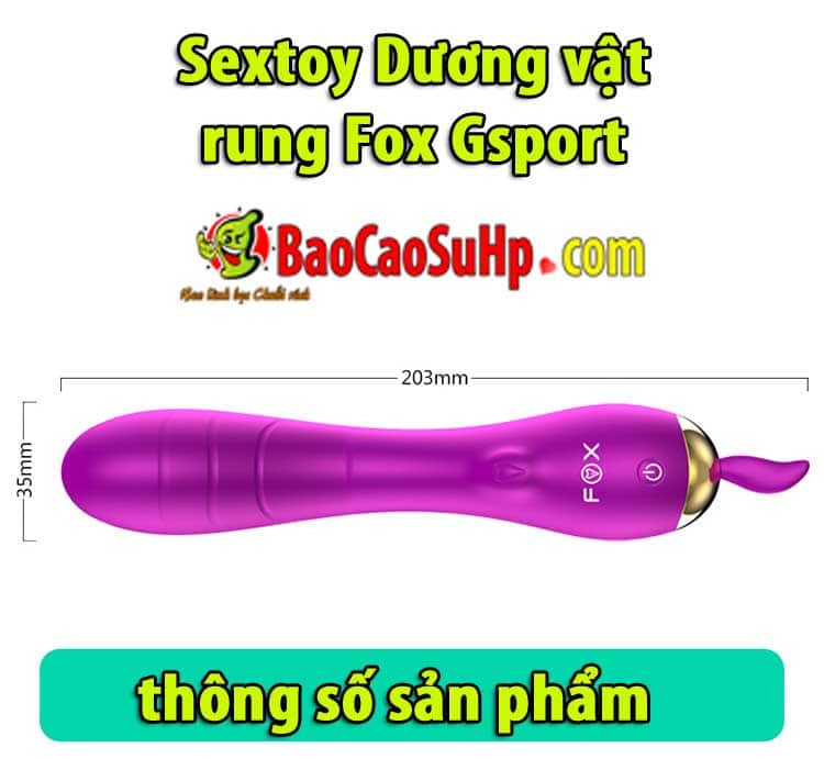 Sextoy Dương Vật Rung Fox Gsport Kích Thích Mạnh Dịu Êm Nhẹ