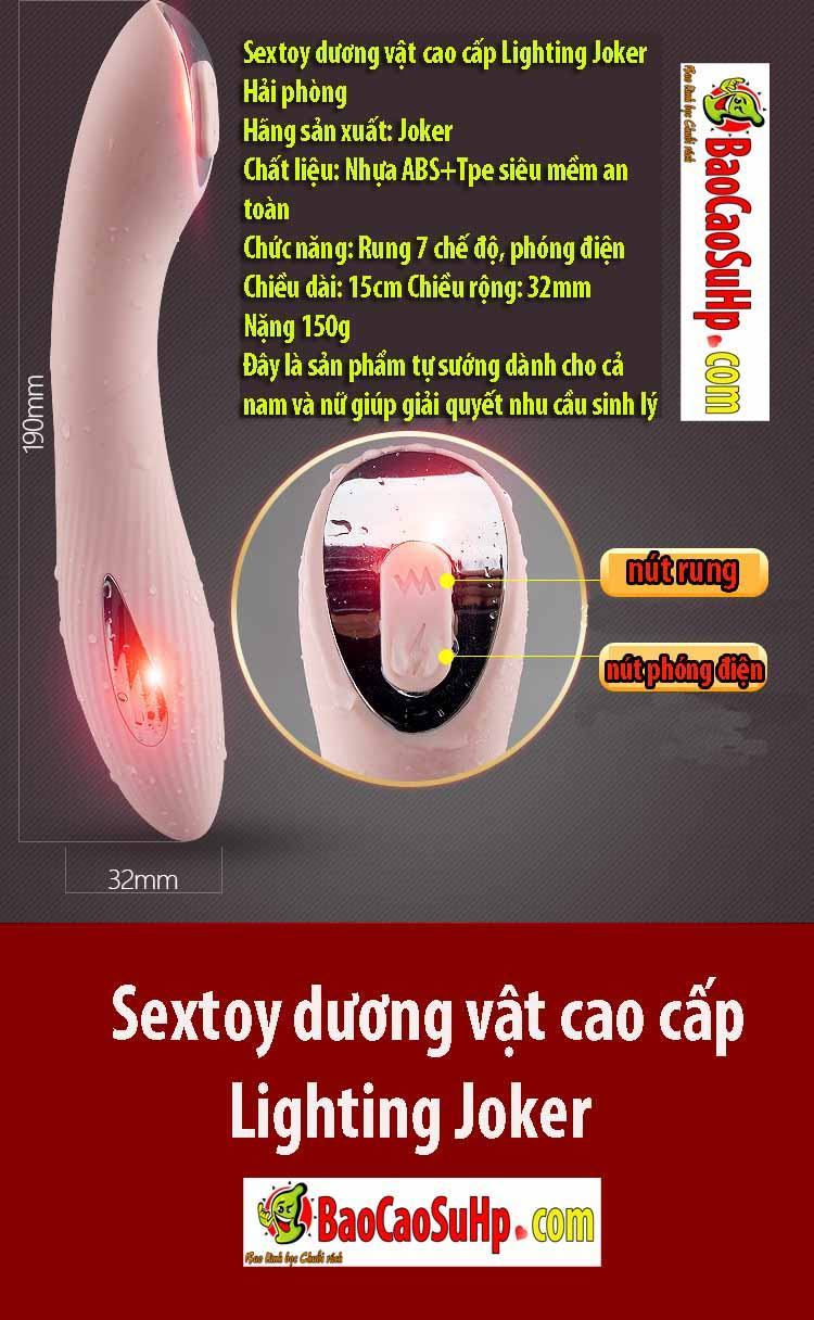Sextoy dương vật Lighting Joker cao cấp – mới nhất, kích thích cực đỉnh