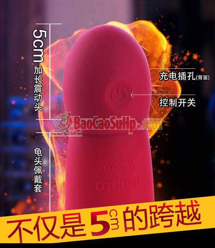 Dương vật đeo OTOUCH ấm nóng 7 chế độ rung siêu thật kích thích