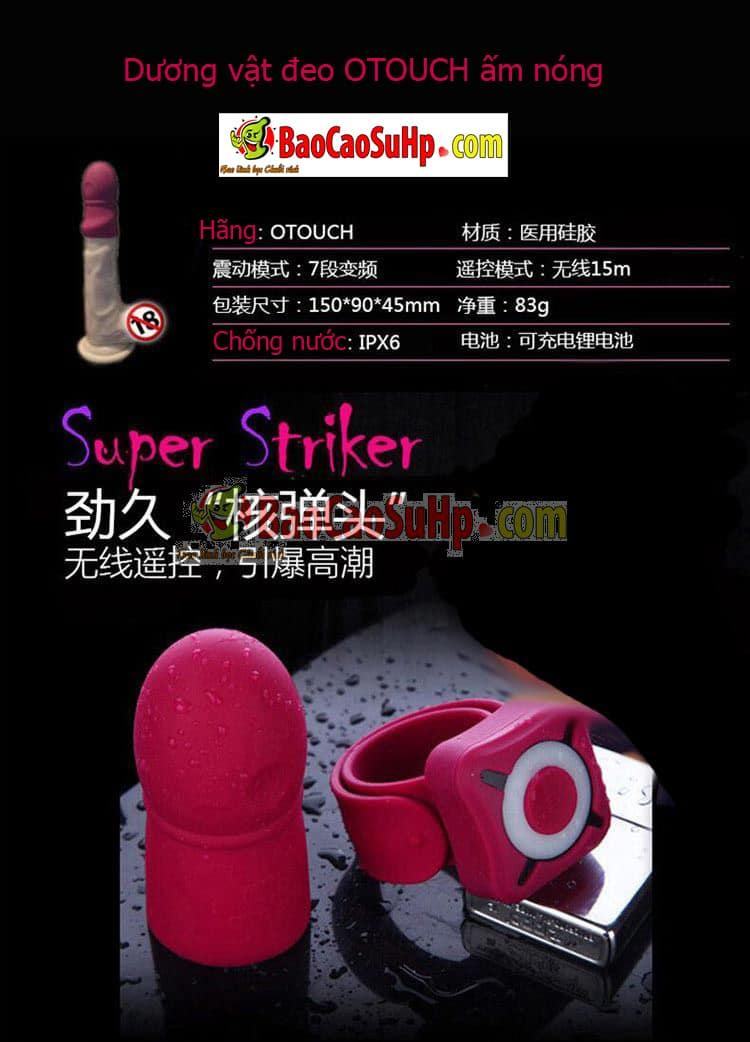 Dương vật đeo OTOUCH ấm nóng 7 chế độ rung siêu thật kích thích