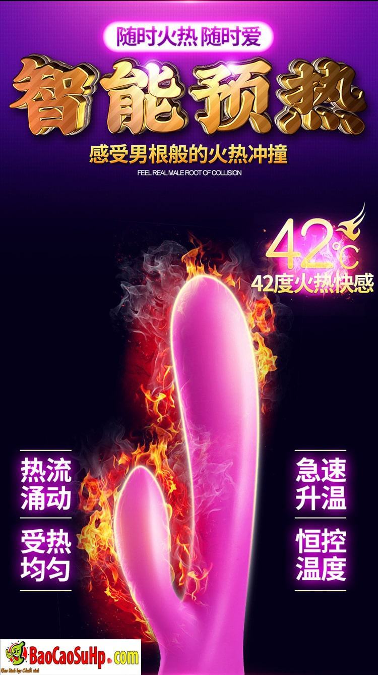 Sextoy dương vật cao cấp phát nhiệt Fox rung mạnh mẽ kích thích sinh lý