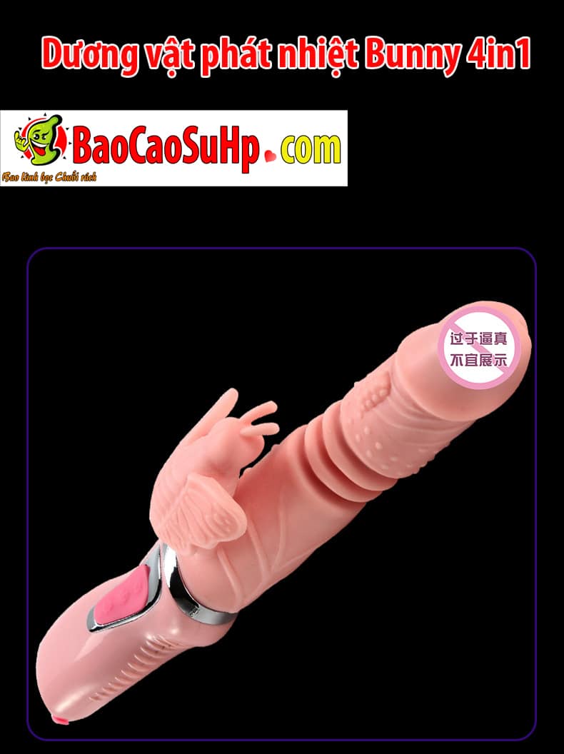 Dương vật giả Rotate 4 trong 1 rung ngoáy sưởi ấm 48 độ