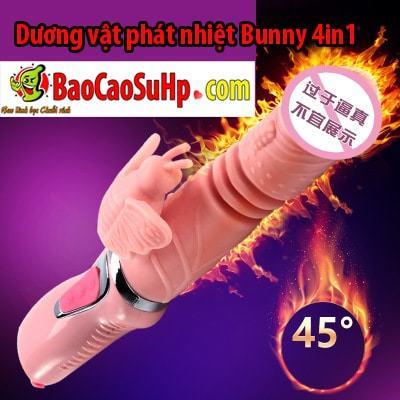 Dương vật giả Rotate 4in1 rung nhiệt độ điều chỉnh siêu khủng