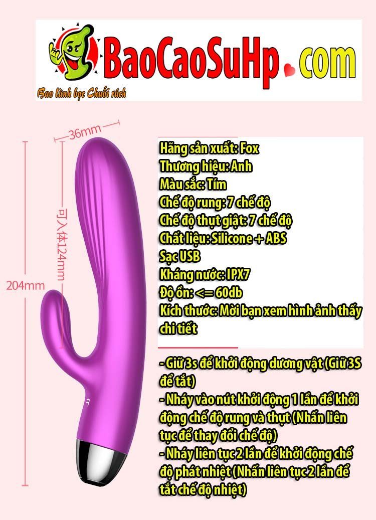 Dương Vật Giả Fox Anh X7 Trex New Thụt Giật Tăng Khoái Cảm Đỉnh Cao