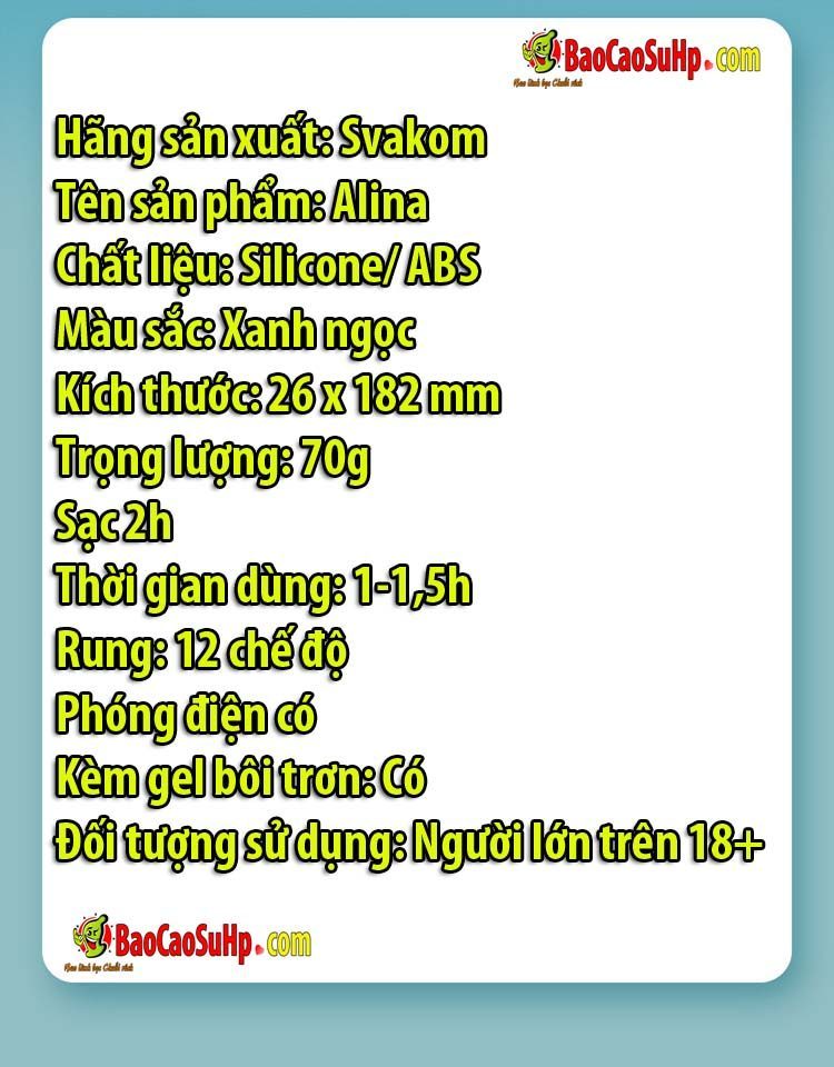 may rung phat dien Svakom Alina 14 - Máy rung phát điện chuyên kích thích Svakom Alina
