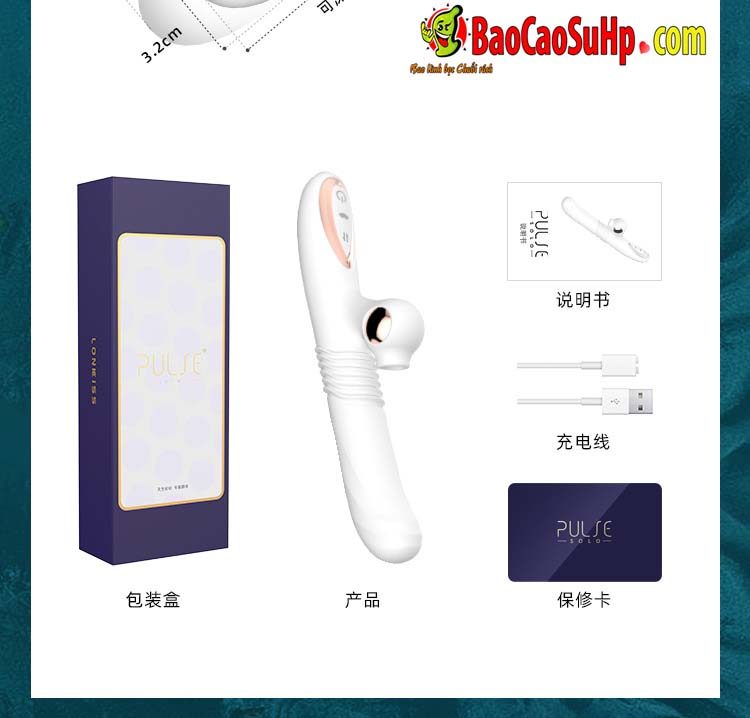 Dương Vật Giả Pulse Solo Lonkiss Phát Nhiệt Hút Rung Sang Trọng Bền