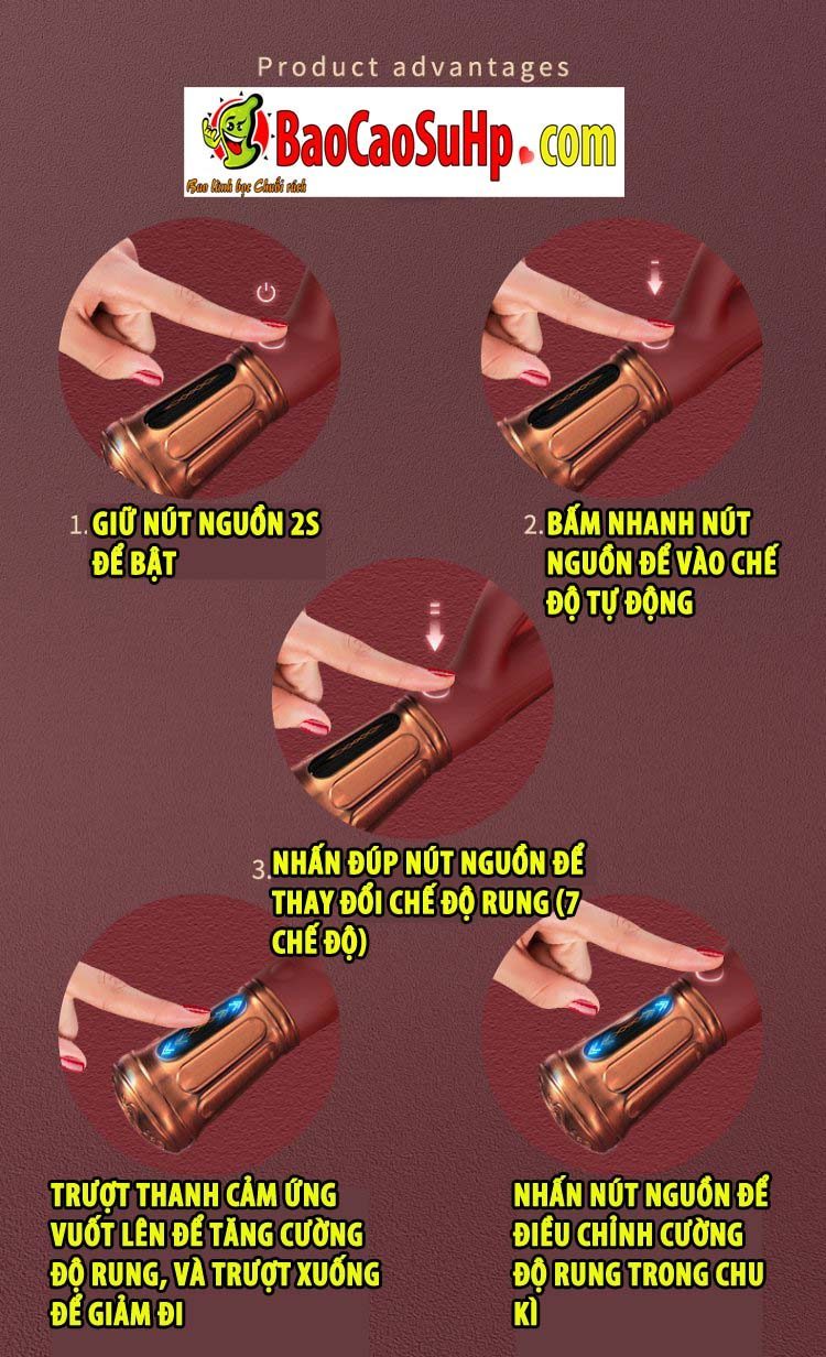 Dương Vật Giả Rung VIOTEC Violet Mido Kích Thích Cảm Giác Mạnh