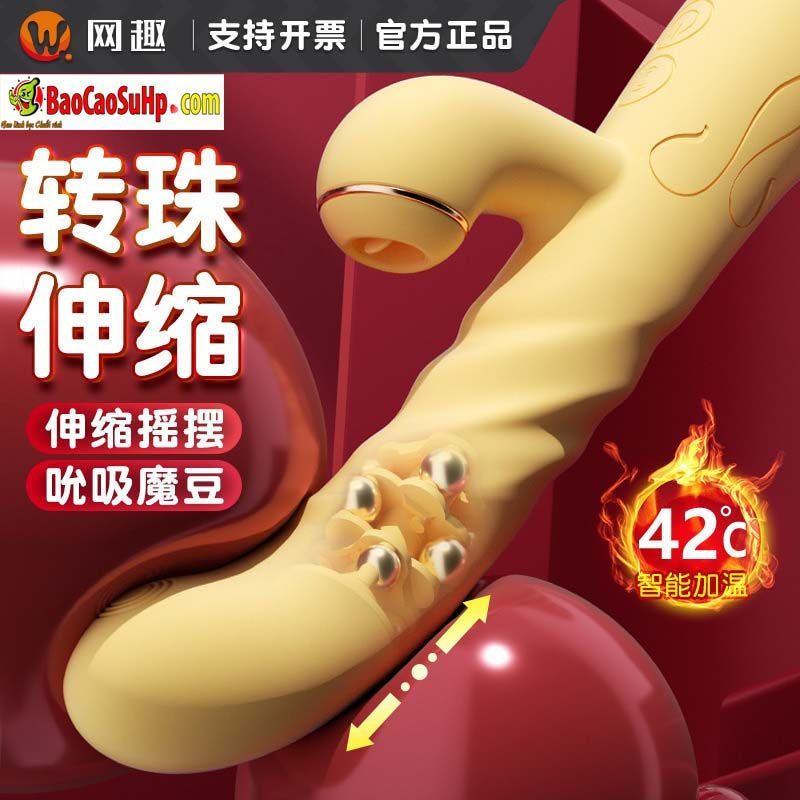 Dương vật giả Mizzzee Fallon hút rung xoay phát nhiệt đa chức năng kích thích