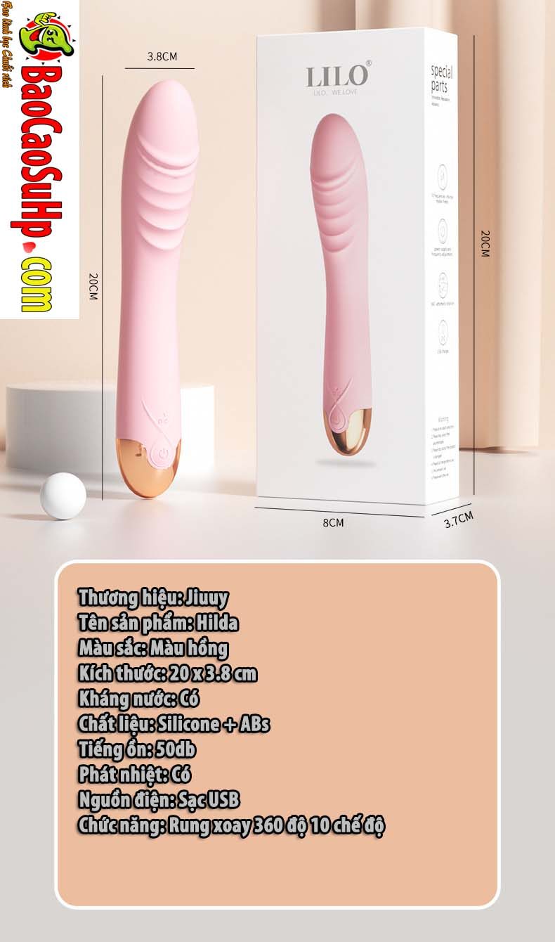duong vat gia rung G Jiuuy Hilda 23 - Dương vật cầm tay nhỏ kích thích điểm G Jiuuy Hilda xoay 360 độ