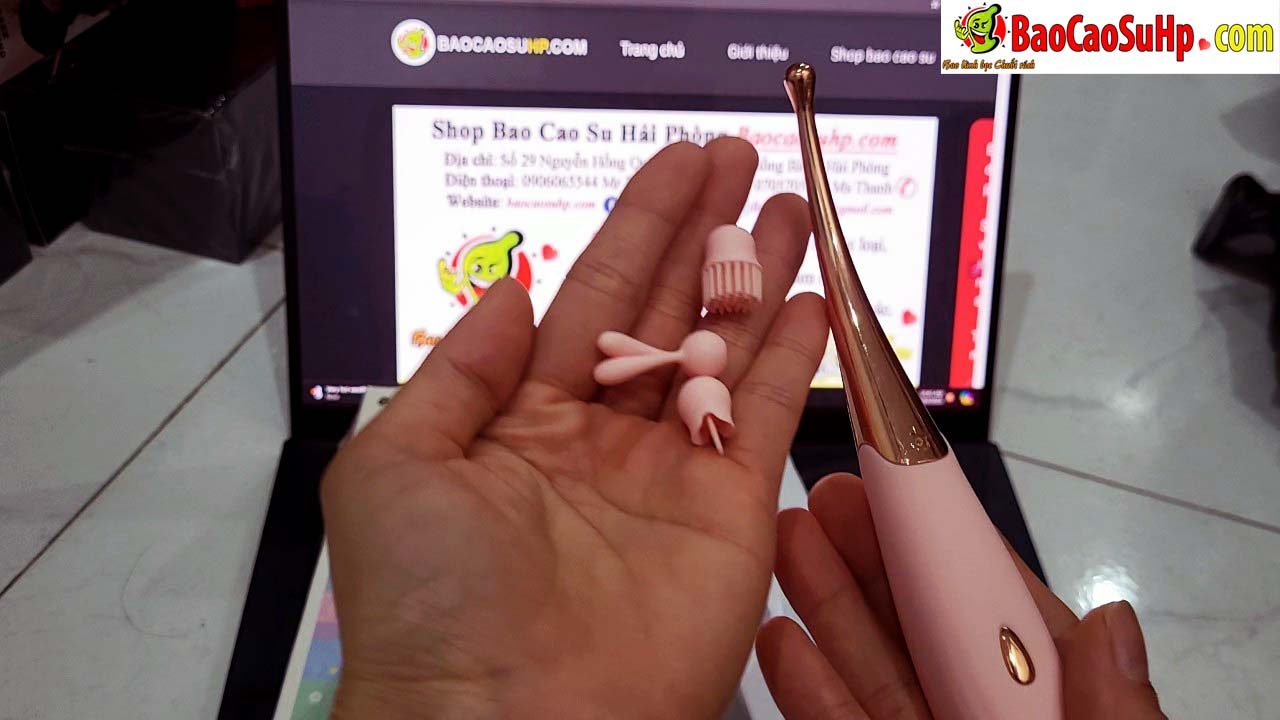 Que rung mini Pink Tegan 3 đầu cực mạnh kích thích tuyệt vời