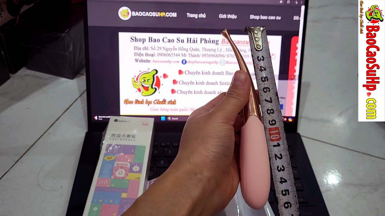 Que rung mini Pink Tegan 3 đầu cực mạnh kích thích tuyệt vời