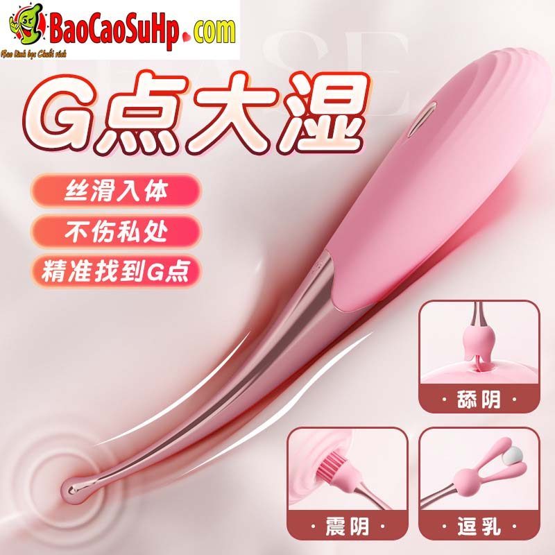 Que rung mini Pink Tegan 3 đầu cực mạnh kích thích tuyệt vời