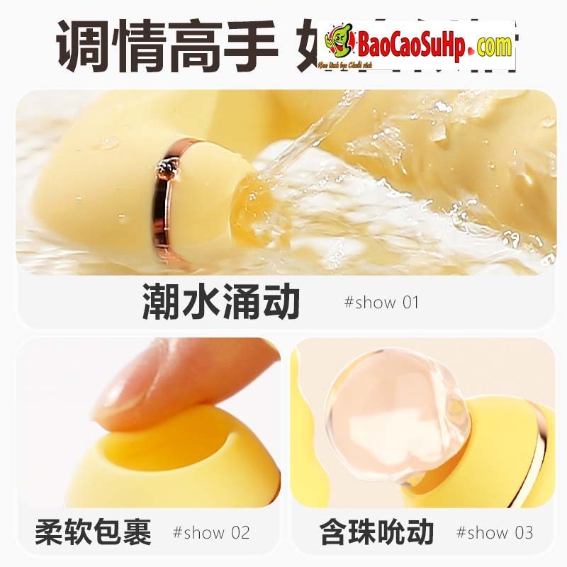 Dương vật giả Mizzzee Aiyue xoay rung đính hạt phát nhiệt siêu sướng