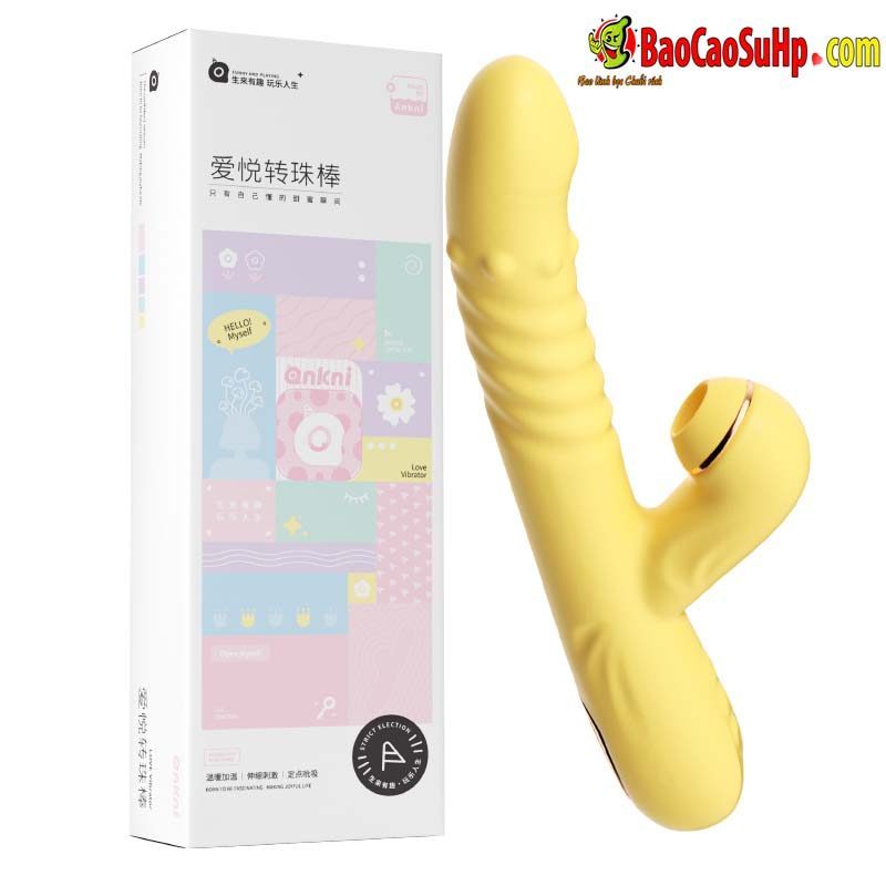 Dương vật giả Mizzzee Aiyue xoay rung đính hạt phát nhiệt siêu sướng