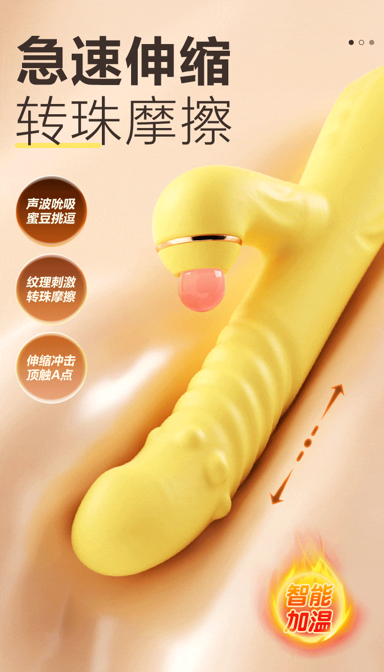 Dương vật giả Mizzzee Aiyue xoay rung đính hạt phát nhiệt siêu sướng