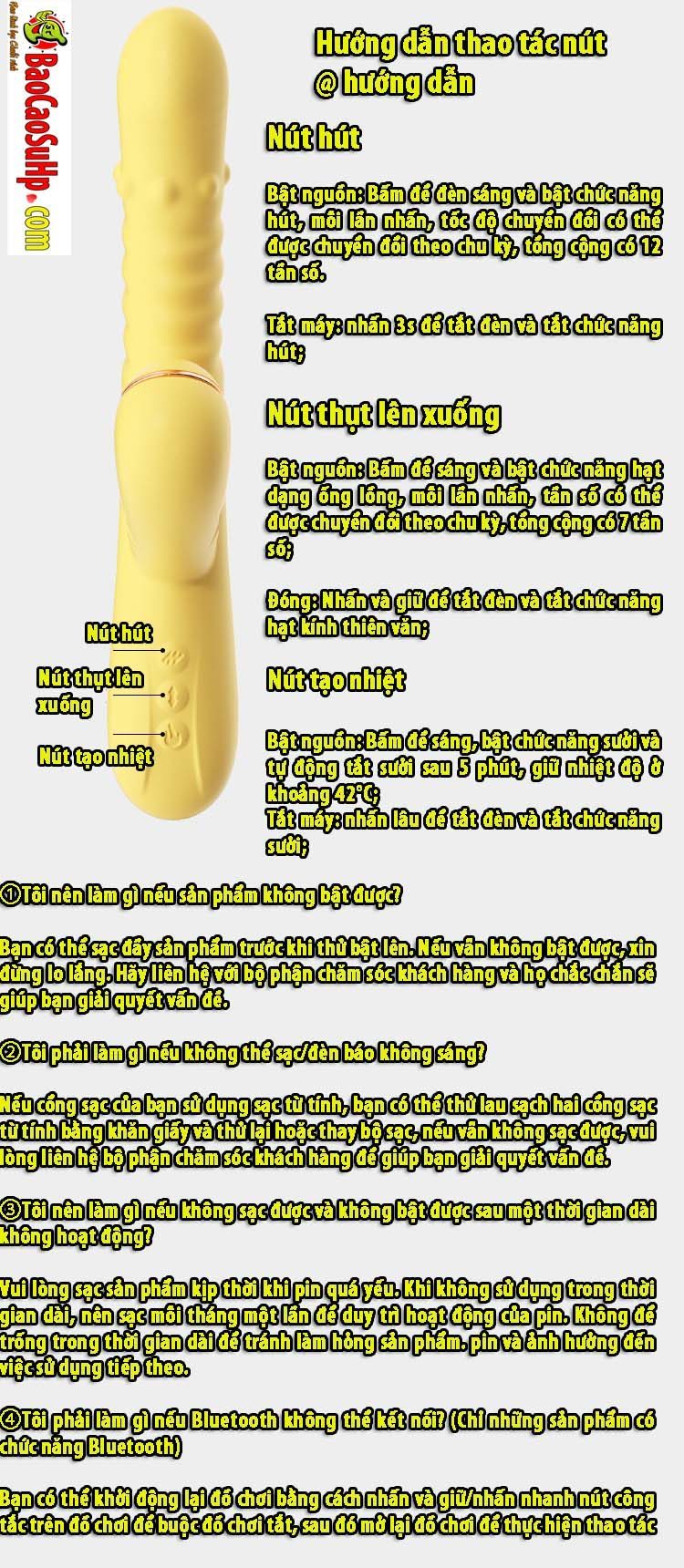 Dương vật giả Mizzzee Aiyue xoay rung đính hạt phát nhiệt siêu sướng