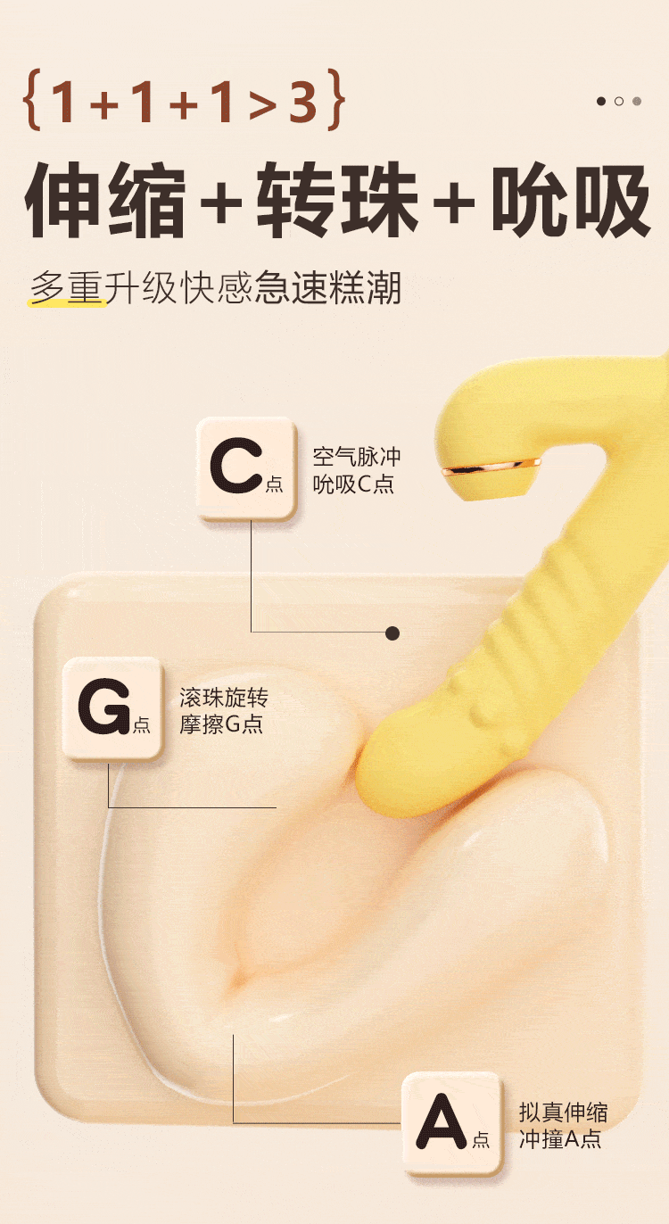 Dương vật giả Mizzzee Aiyue xoay rung đính hạt phát nhiệt siêu sướng