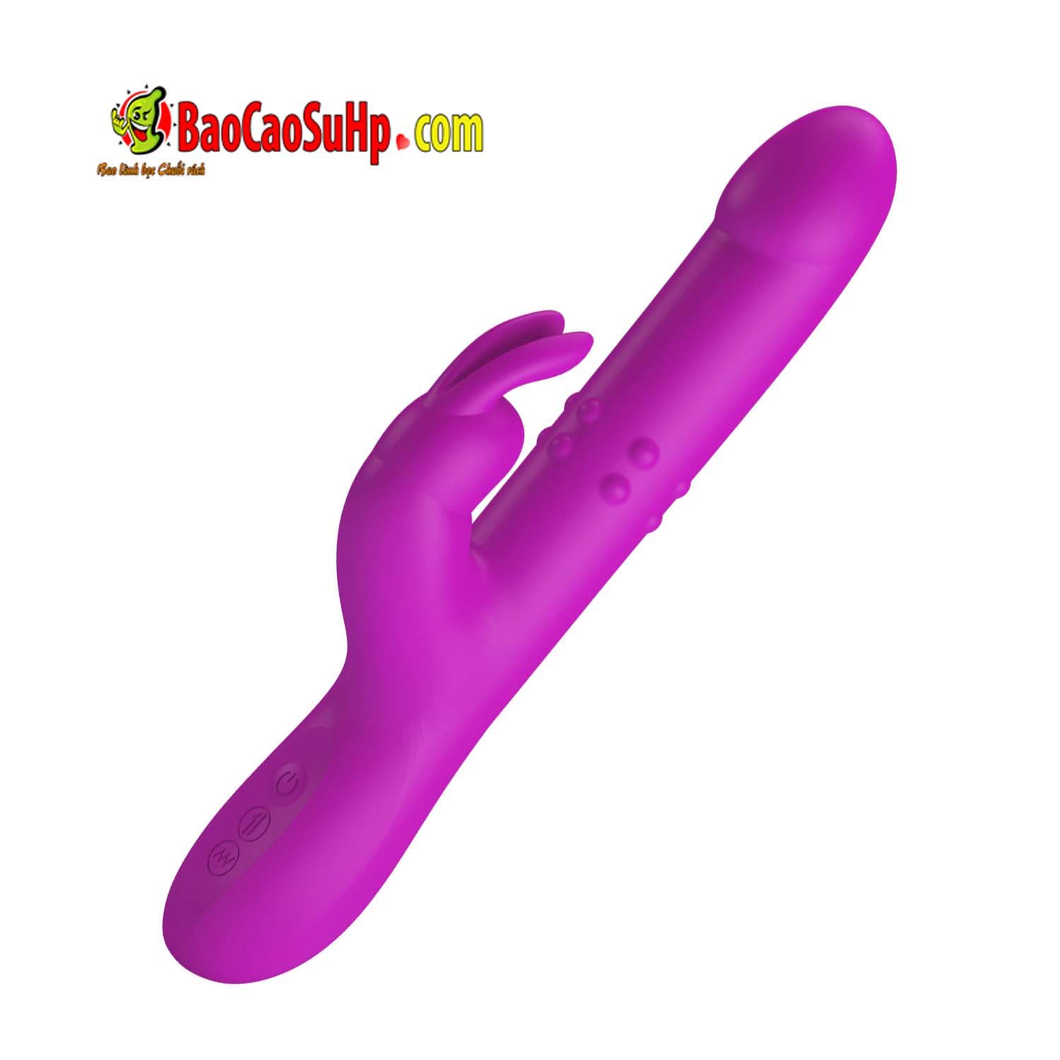 Dương vật giả tai thỏ Pretylove Reese rung bi xoay thụt cực mạnh