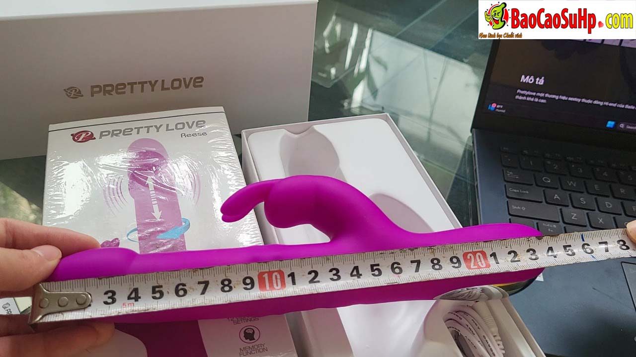 Dương vật giả tai thỏ Pretylove Reese rung bi xoay thụt cực mạnh