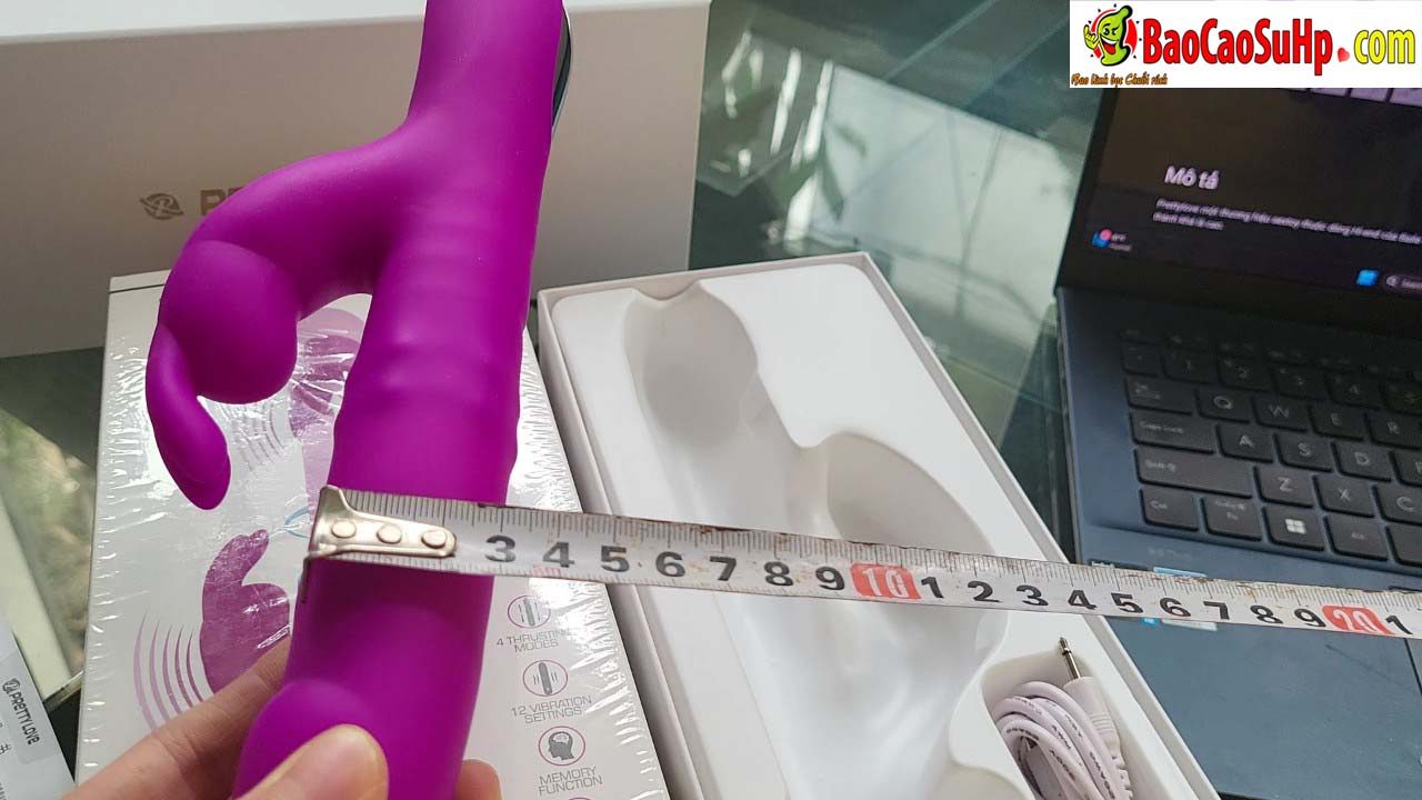 Dương vật giả tai thỏ Pretylove Reese rung bi xoay thụt cực mạnh