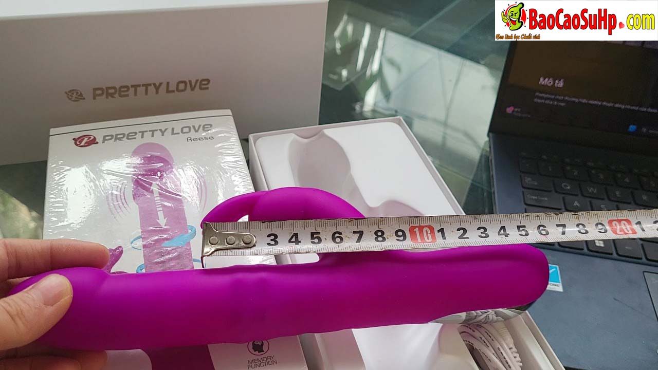 Dương vật giả tai thỏ Pretylove Reese rung bi xoay thụt cực mạnh