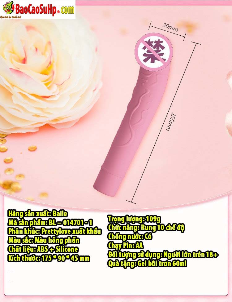 que rung massage VIC Baile 12 - Que rung massage mạnh PrettyLove VIC nhỏ gọn di động 10 chế độ