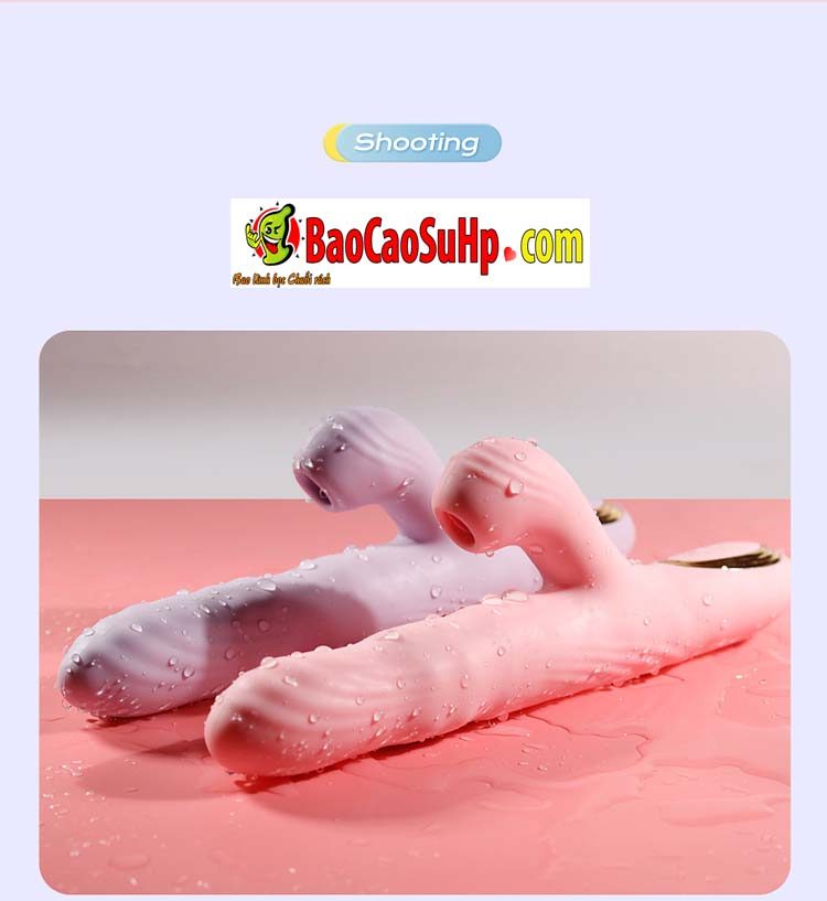 Dương vật giả Mizzzee Nashi silicone hút rung bi xoay thụt đa năng nữ