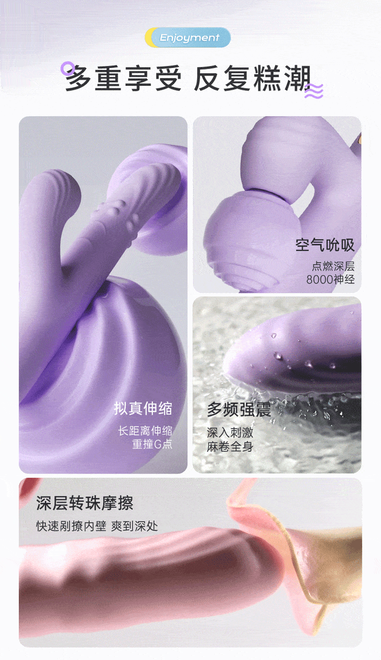 Dương vật giả Mizzzee Nashi silicone hút rung bi xoay thụt đa năng nữ