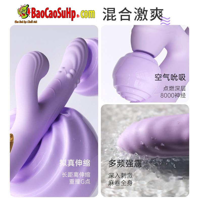 Dương vật giả Mizzzee Nashi silicone hút rung bi xoay thụt đa năng nữ