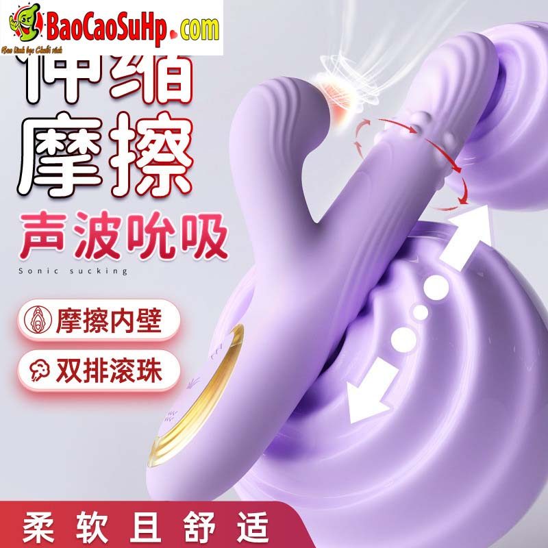 Dương vật giả Mizzzee Nashi hút rung bi xoay thụt Silicone