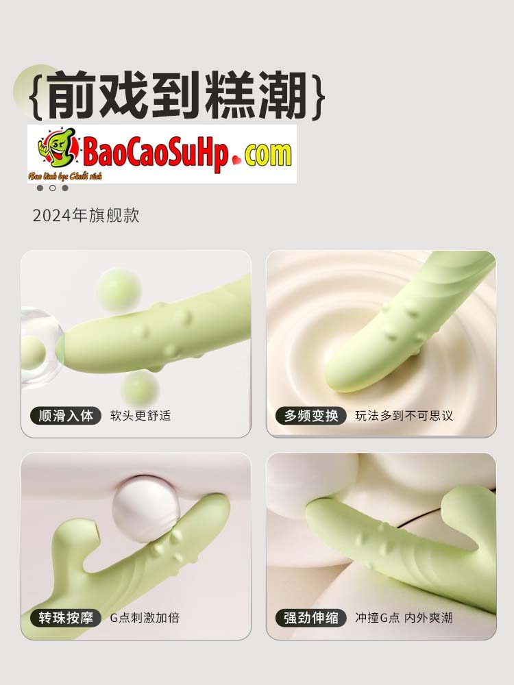 anh bia duong vat gia bi xoay Mizzzee Mambo Green 4 - Dương vật giả bi Mizzzee Mambo Green bi xoay hút cực mạnh