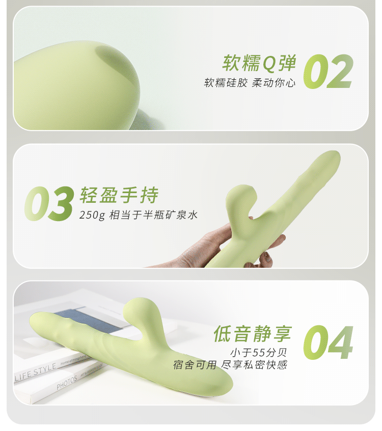 duong vat gia bi xoay Mizzzee Mambo Green 11 - Dương vật giả bi Mizzzee Mambo Green bi xoay hút cực mạnh
