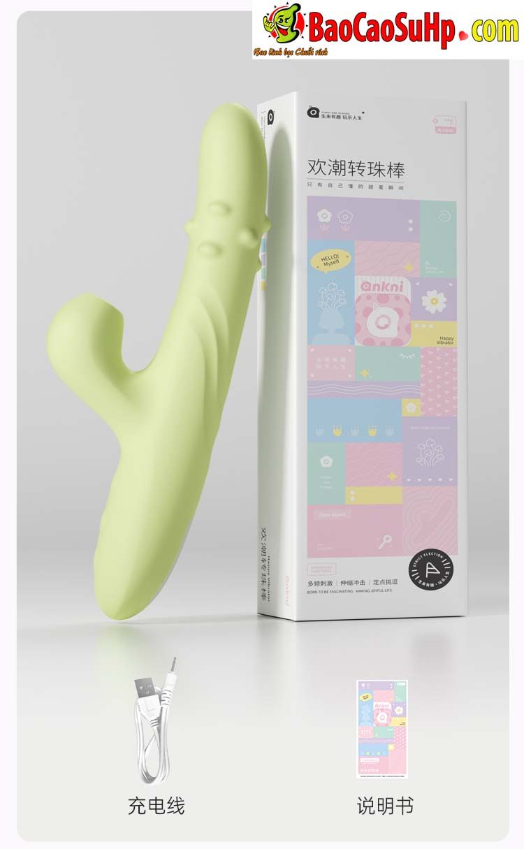 duong vat gia bi xoay Mizzzee Mambo Green 28 - Dương vật giả bi Mizzzee Mambo Green bi xoay hút cực mạnh