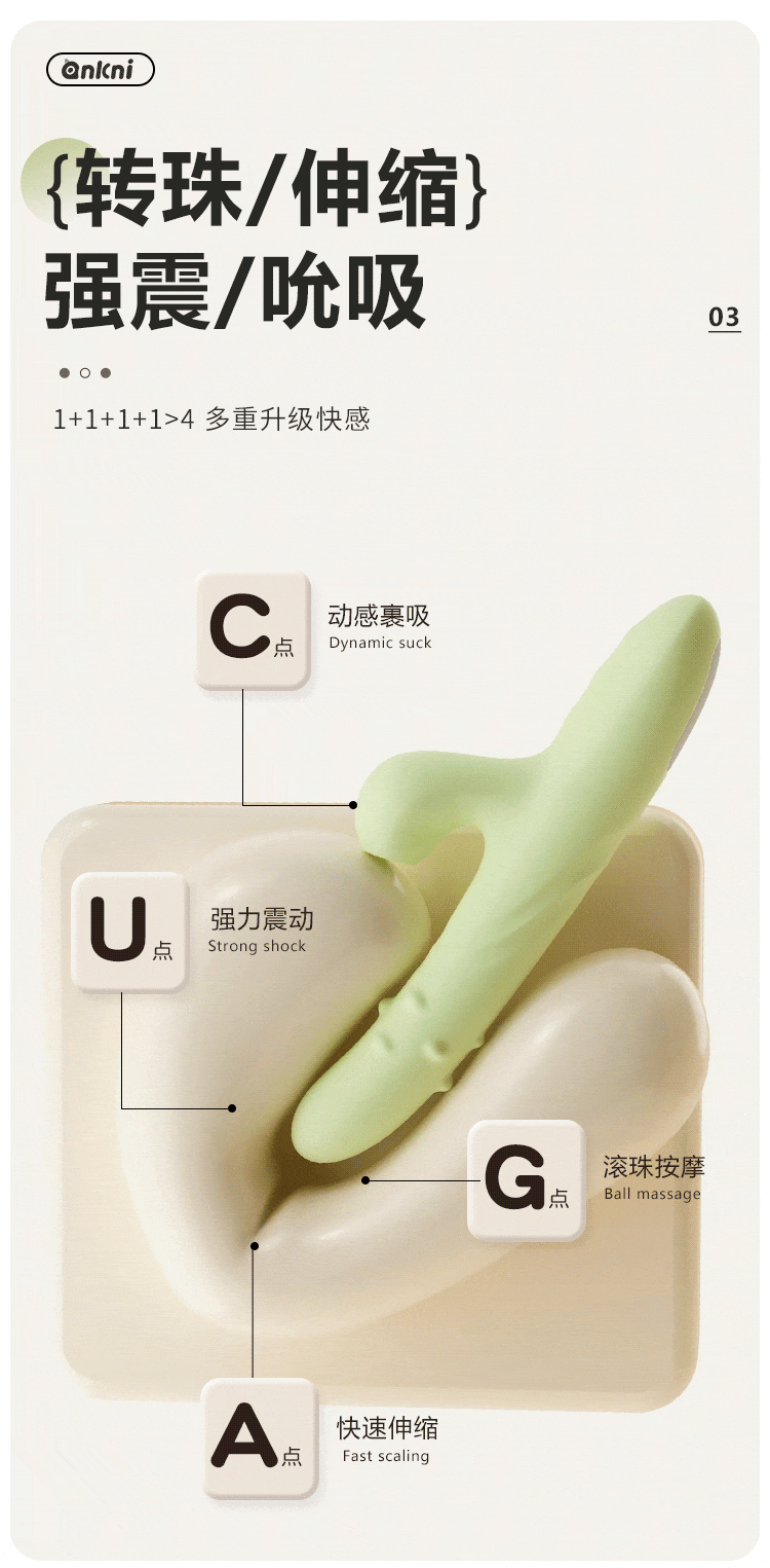 duong vat gia bi xoay Mizzzee Mambo Green 4 - Dương vật giả bi Mizzzee Mambo Green bi xoay hút cực mạnh