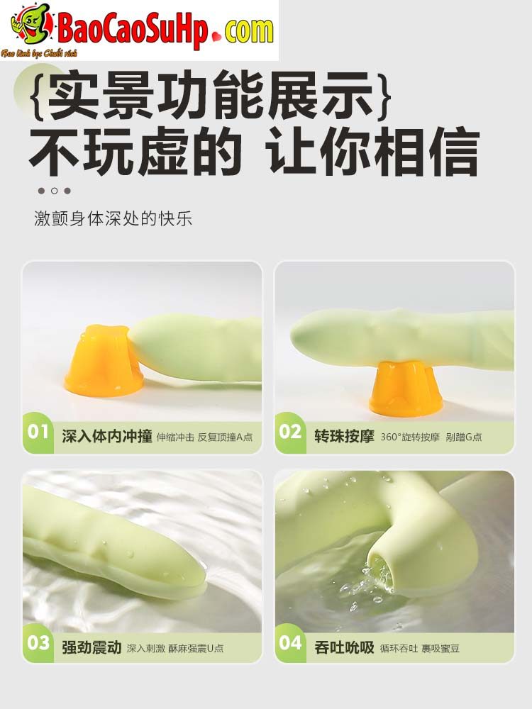 Dương Vật Giả Bi Xoay Mizzzee Mambo Green Hút Cực Mạnh Kích Thích