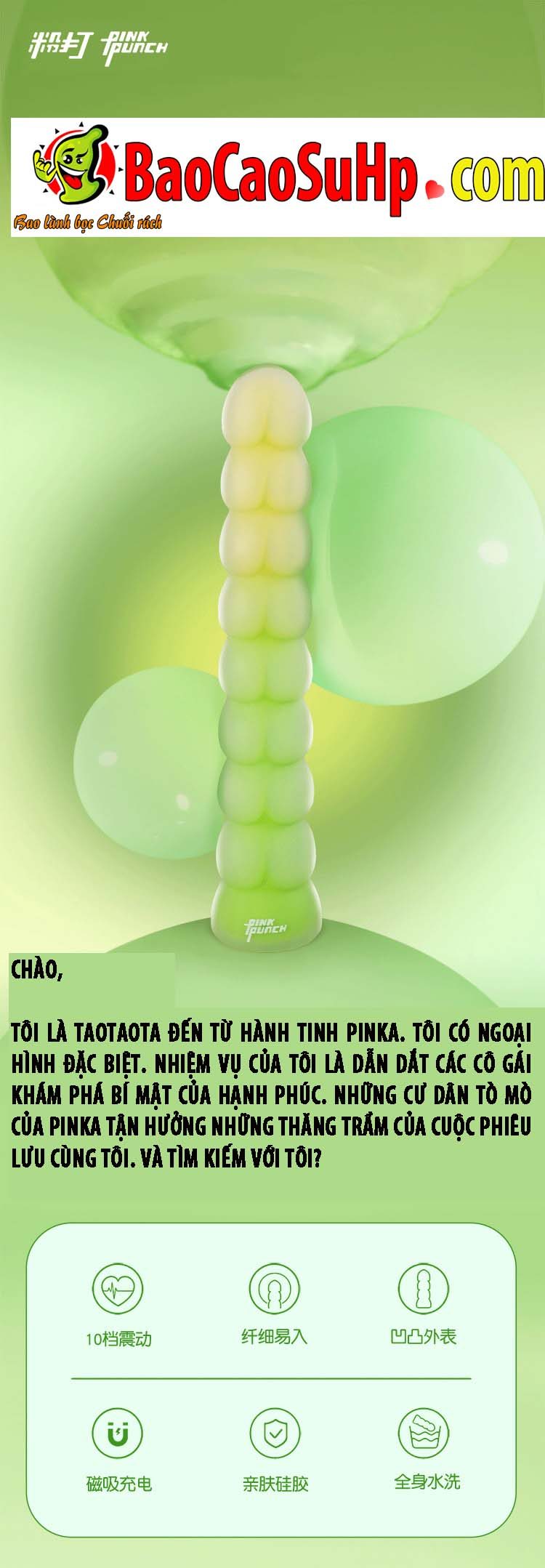 Máy rung 3D Pink Peach Tower nhỏ gọn đa năng kích thích mạnh