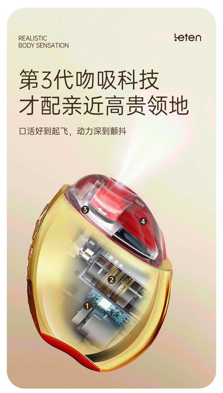 Máy massage Letten Lei Mimi Gold cao cấp hút rung sang trọng nữ dùng